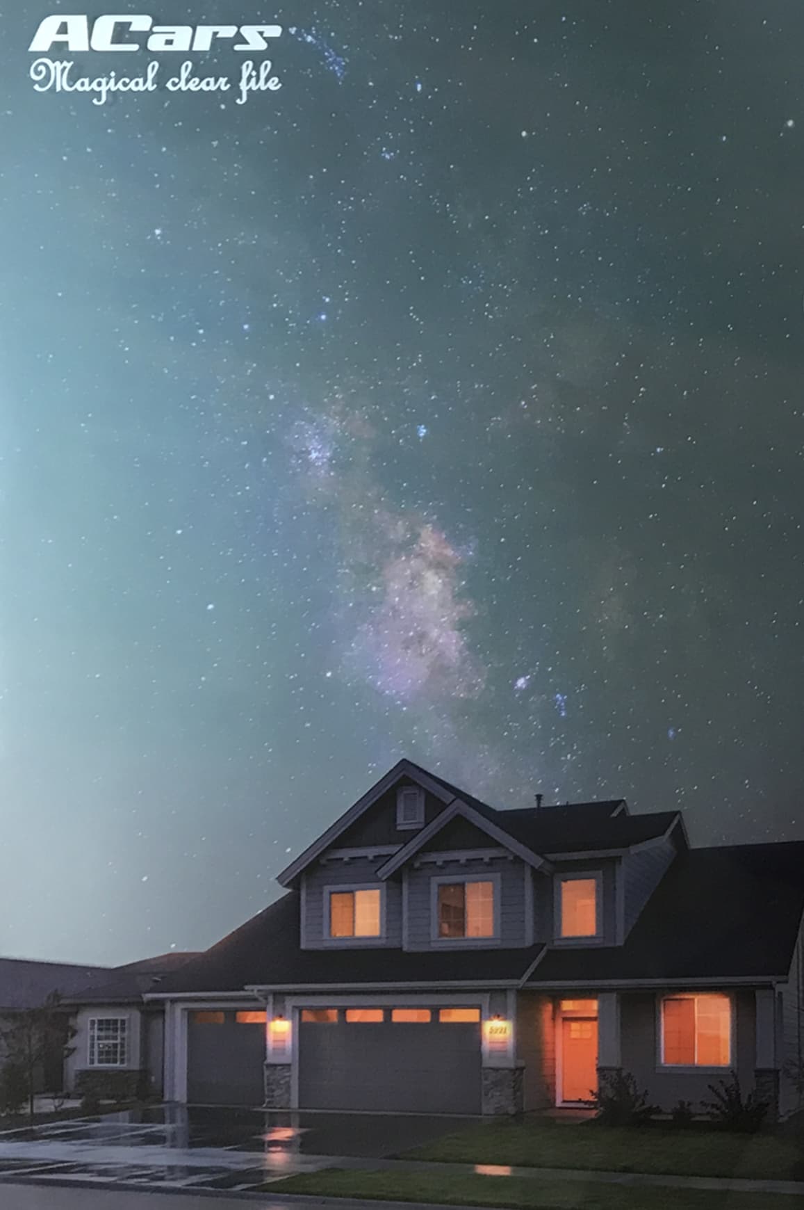 夜背景の住宅